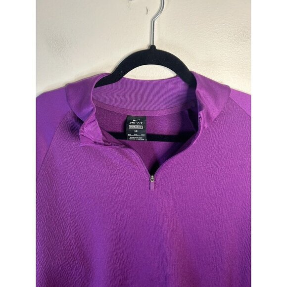 Nike Dri-Fit Jacket Womens Dark Purple 1/4 Zip Polyester Spandex Size 2XL - Picture 2 of 8
